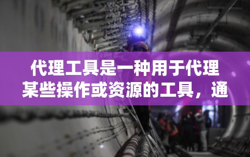 代理工具是一种用于代理某些操作或资源的工具，通过它来处理代理请求，提升系统的性能或安全性。以下是代理工具的详细解释