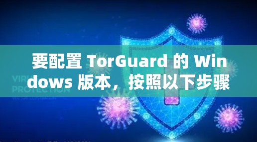 要配置 TorGuard 的 Windows 版本，按照以下步骤进行