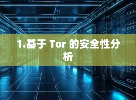 1.基于 Tor 的安全性分析 1.基于 Tor 的安全性分析