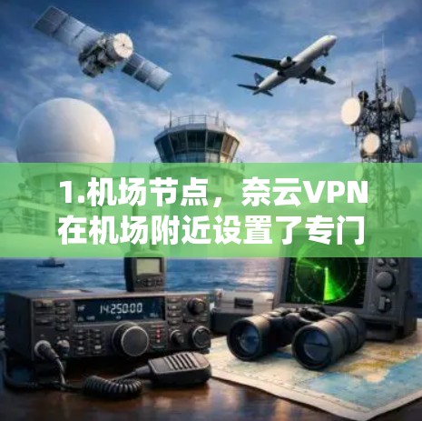 1.机场节点，奈云VPN在机场附近设置了专门的VPN节点，用户可以使用这些节点来访问机场附近的网站、服务或应用。这些节点通常位于机场周边的基础设施，如机场服务器、高速铁路线、公交线路等