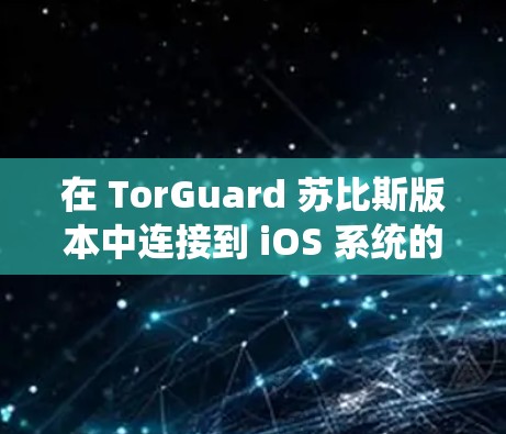 在 TorGuard 苏比斯版本中连接到 iOS 系统的步骤如下
