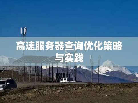 高速服务器查询优化策略与实践