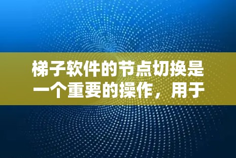 梯子软件的节点切换是一个重要的操作，用于管理软件包、库、项目等。以下是详细的节点切换步骤和注意事项，帮助您更好地进行操作