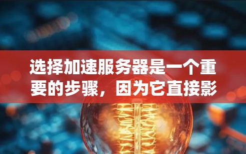选择加速服务器是一个重要的步骤，因为它直接影响用户的网络连接和应用性能。以下是一个系统化的指南，帮助您选择适合自己的加速服务器