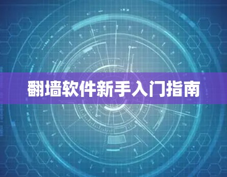 翻墙软件新手入门指南