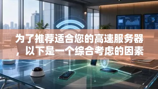 为了推荐适合您的高速服务器,以下是一个综合考虑的因素和推荐策略 为了推荐适合您的高速服务器,以下是一个综合考虑的因素和推荐策略