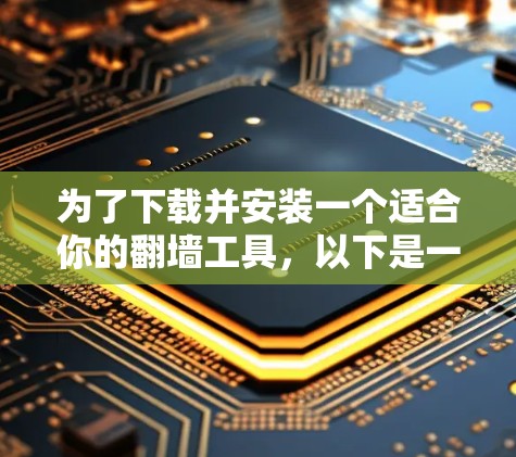 为了下载并安装一个适合你的翻墙工具,以下是一个清晰的步骤指南 为了下载并安装一个适合你的翻墙工具,以下是一个清晰的步骤指南