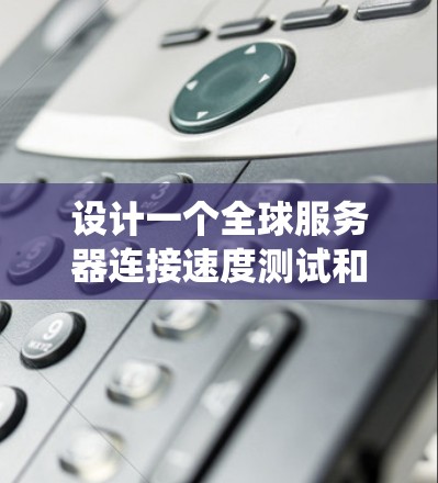 设计一个全球服务器连接速度测试和优化方案需要综合考虑多个因素,以确保测试的准确性和有效性。以下是一个详细的步骤指南,帮助您系统地规划和实施测试方案 设计一个全球服务器连接速度测试和优化方案需要综合考虑多个因素,以确保测试的准确性和有效性。以下是一个详细的步骤指南,帮助您系统地规划和实施测试方案