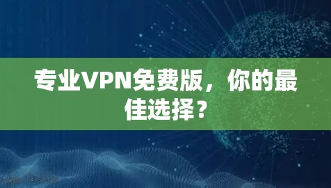 专业VPN免费版，你的最佳选择？