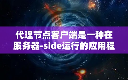 代理节点客户端是一种在服务器-side运行的应用程序，通过特定的接口与代理节点服务器进行交互。以下是代理节点客户端的详细信息