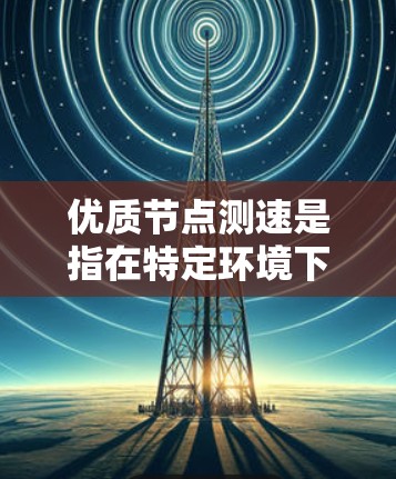 优质节点测速是指在特定环境下测试和评估设备或节点的性能，以确定其在性能、稳定性、耐用性和可靠性方面的表现。优质节点通常指的是那些在测试中表现出色、性能最佳的设备或组件。以下是对优质节点测速的详细分析