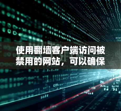 使用翻墙客户端访问被禁用的网站，可以确保安全访问。以下是一步步的指南