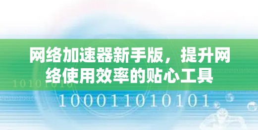网络加速器新手版，提升网络使用效率的贴心工具